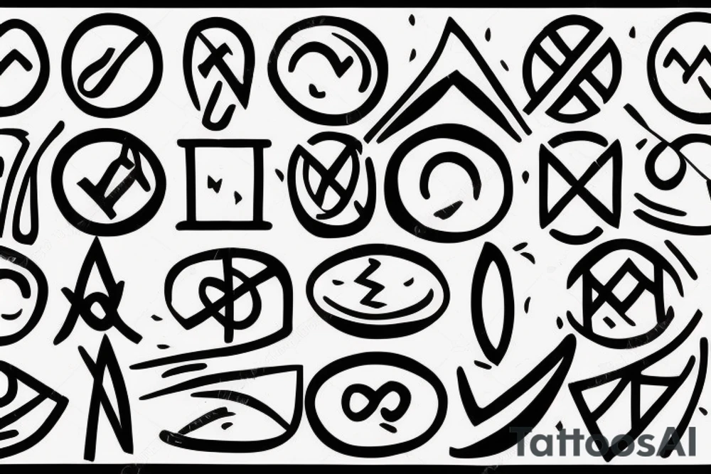 Small minimalistic symbol of mindfulness and harmony in life. tattoo idea