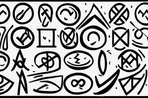 Small minimalistic symbol of mindfulness and harmony in life. tattoo idea
