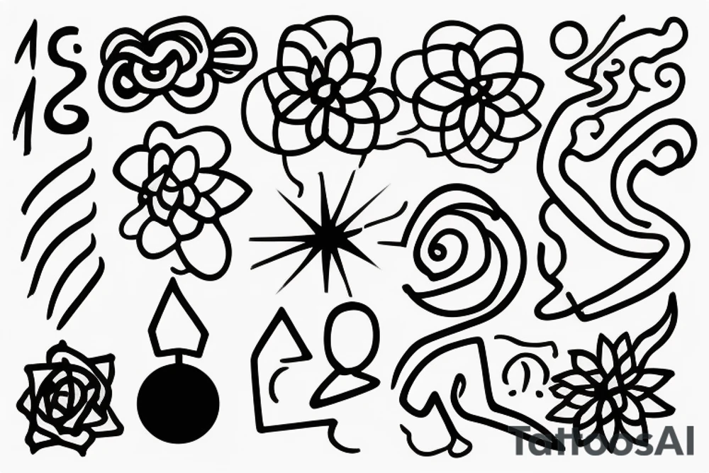 Small minimalistic symbol of mindfulness and appreciation of life. tattoo idea