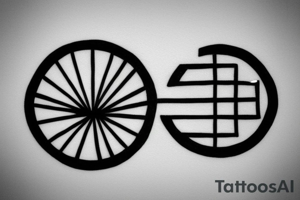Small minimalistic symbol of mindfulness and appreciation of life. tattoo idea
