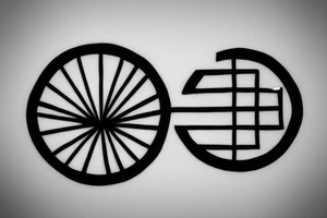 Small minimalistic symbol of mindfulness and appreciation of life. tattoo idea