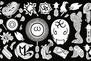 Small minimalistic symbol of mindfulness. tattoo idea