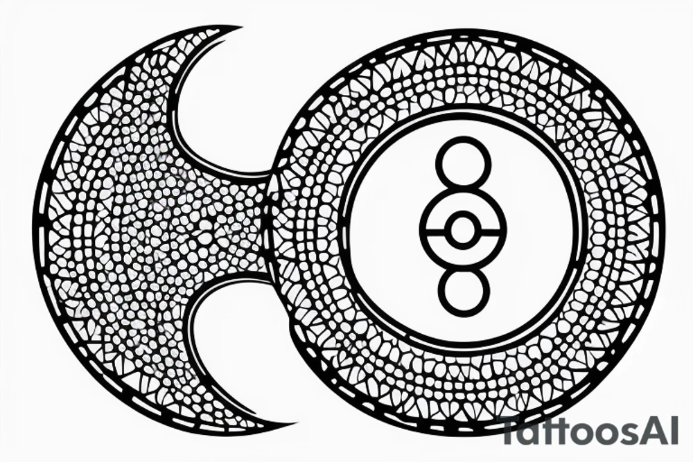 Small minimalistic symbol of mindfulness. tattoo idea