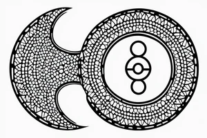 Small minimalistic symbol of mindfulness. tattoo idea