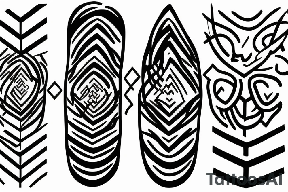 Small minimalistic symbol of mindfulness. tattoo idea