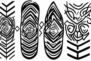 Small minimalistic symbol of mindfulness. tattoo idea