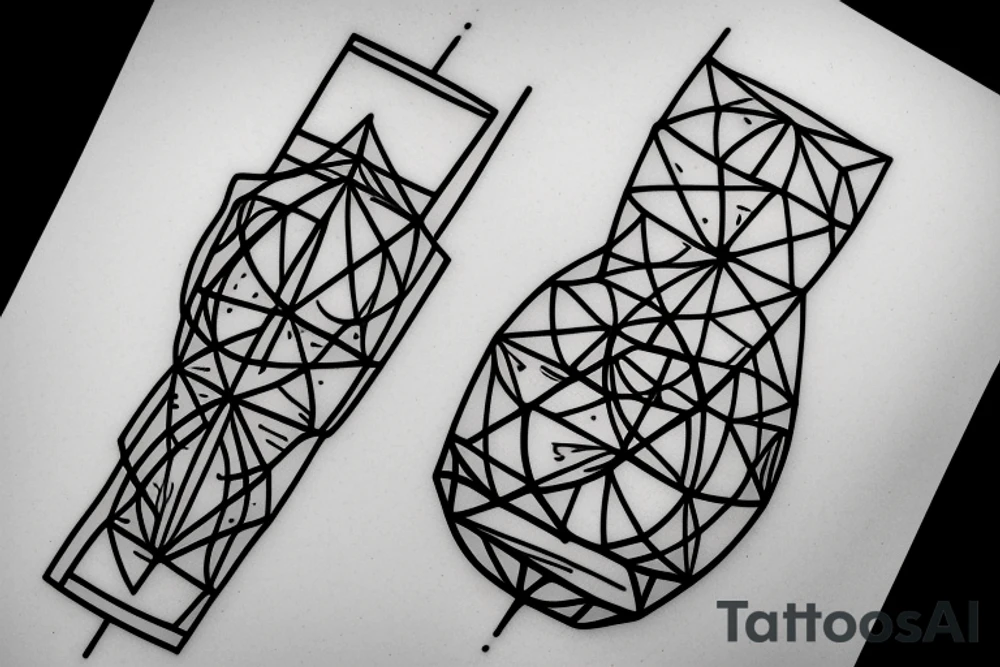 minimalistic hourglass tattoo idea