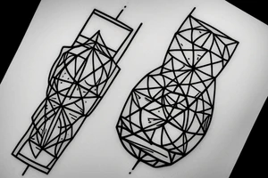 minimalistic hourglass tattoo idea