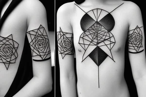 minimalistic hourglass tattoo idea