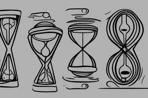 minimalistic hourglass tattoo idea