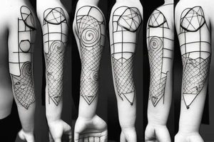 minimalistic hourglass tattoo idea