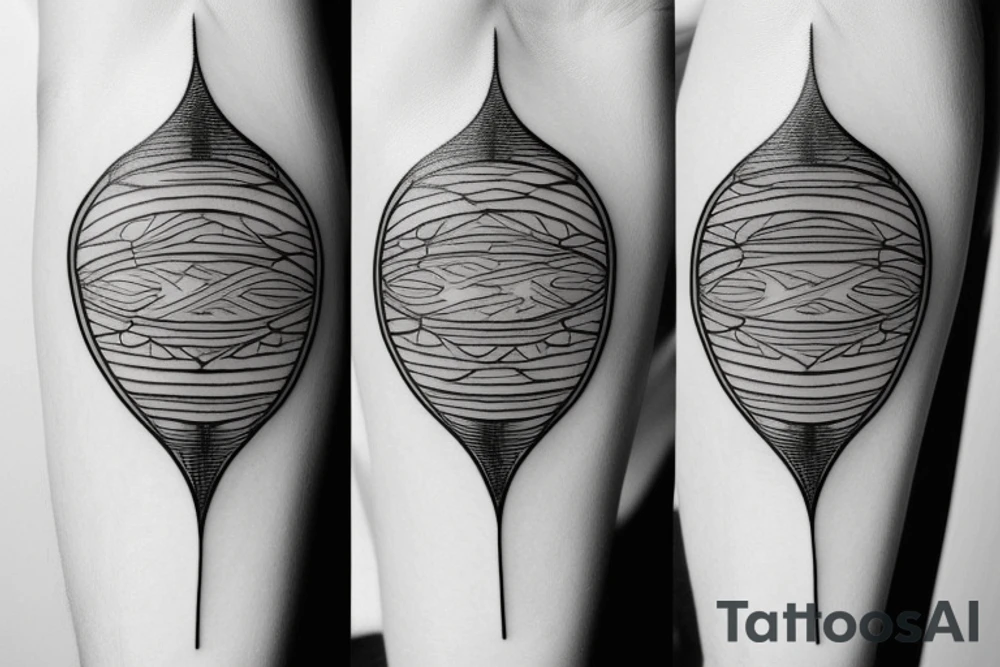 minimalistic hourglass tattoo idea