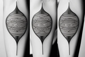 minimalistic hourglass tattoo idea