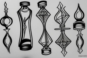minimalistic hourglass tattoo idea