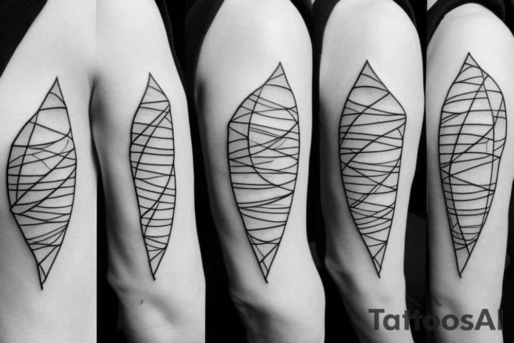 minimalistic hourglass tattoo idea