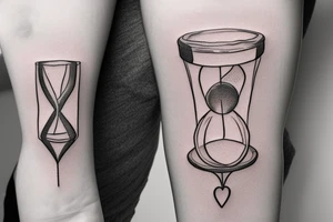 minimalistic hourglass tattoo idea