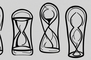 minimalistic hourglass tattoo idea