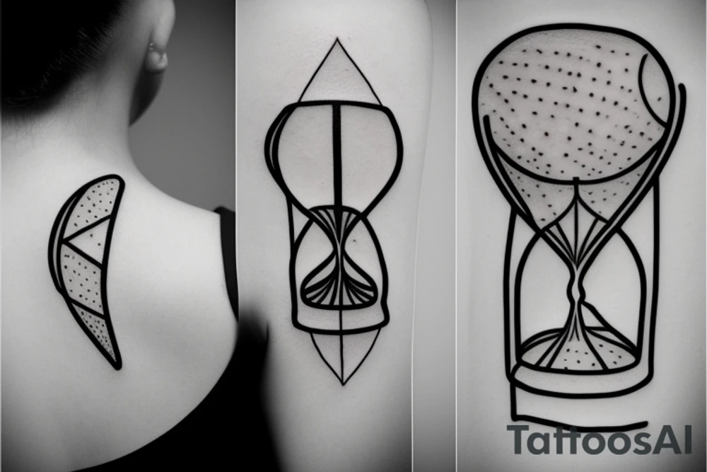 minimalistic hourglass tattoo idea
