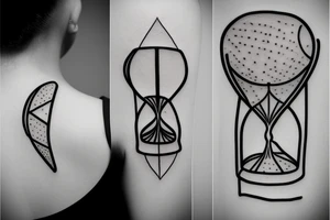 minimalistic hourglass tattoo idea