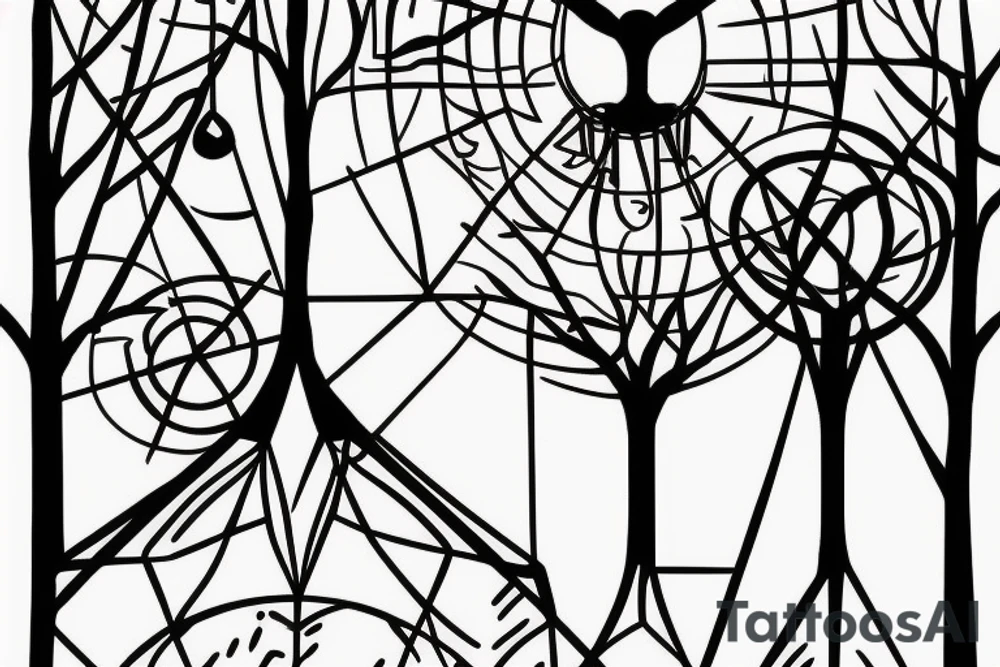 a hourglass with tree and swing inside tattoo idea