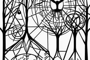 a hourglass with tree and swing inside tattoo idea