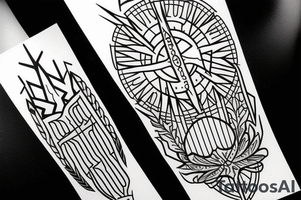 a hourglass with roots inside tattoo idea