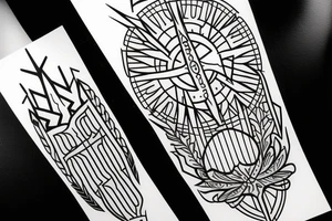 a hourglass with roots inside tattoo idea
