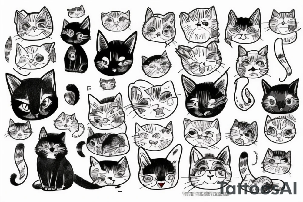 a house cat tattoo idea