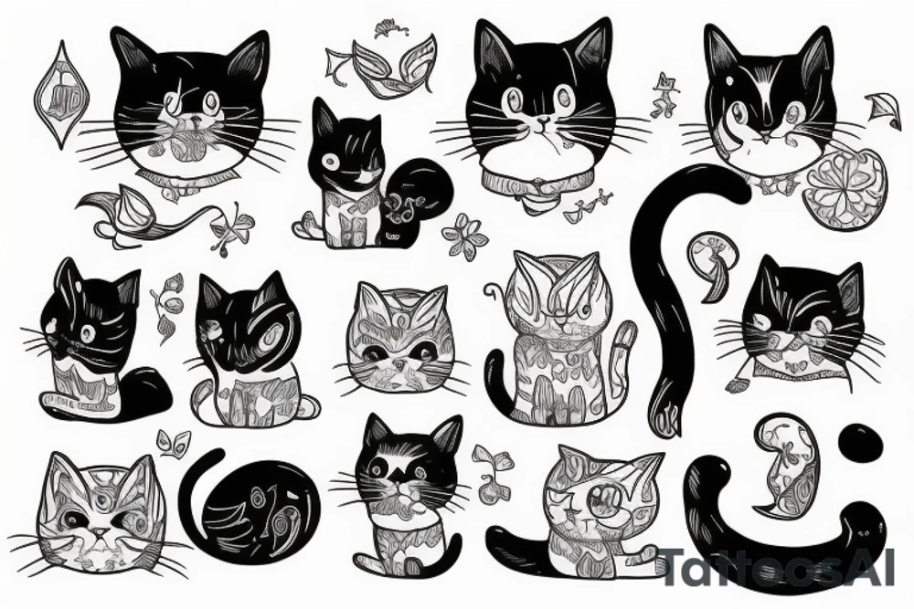 a house cat tattoo idea
