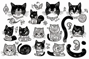 a house cat tattoo idea