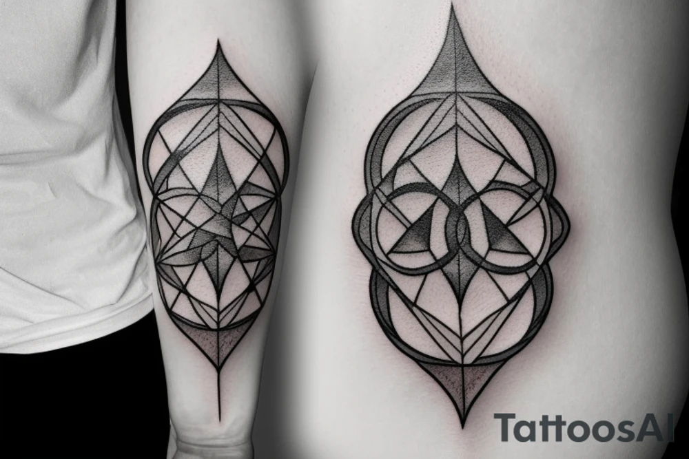 a hourglass mixed with delta symbol tattoo idea