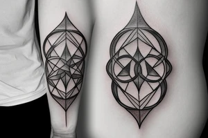 a hourglass mixed with delta symbol tattoo idea