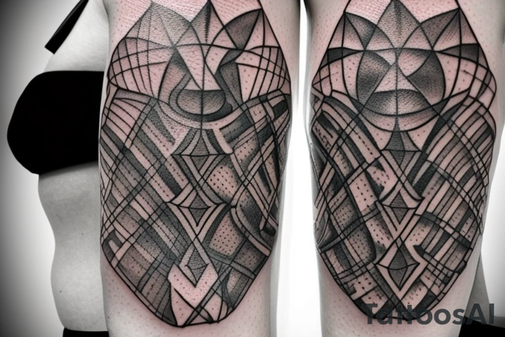 a hourglass mixed with delta symbol tattoo idea
