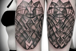 a hourglass mixed with delta symbol tattoo idea