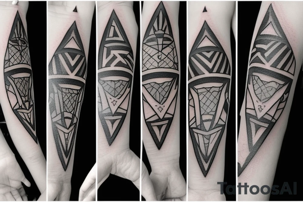 a hourglass mixed with delta symbol tattoo idea