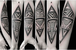 a hourglass mixed with delta symbol tattoo idea