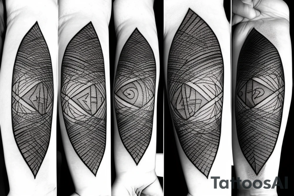 a hourglass mixed with delta symbol tattoo idea