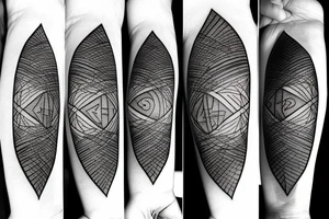 a hourglass mixed with delta symbol tattoo idea