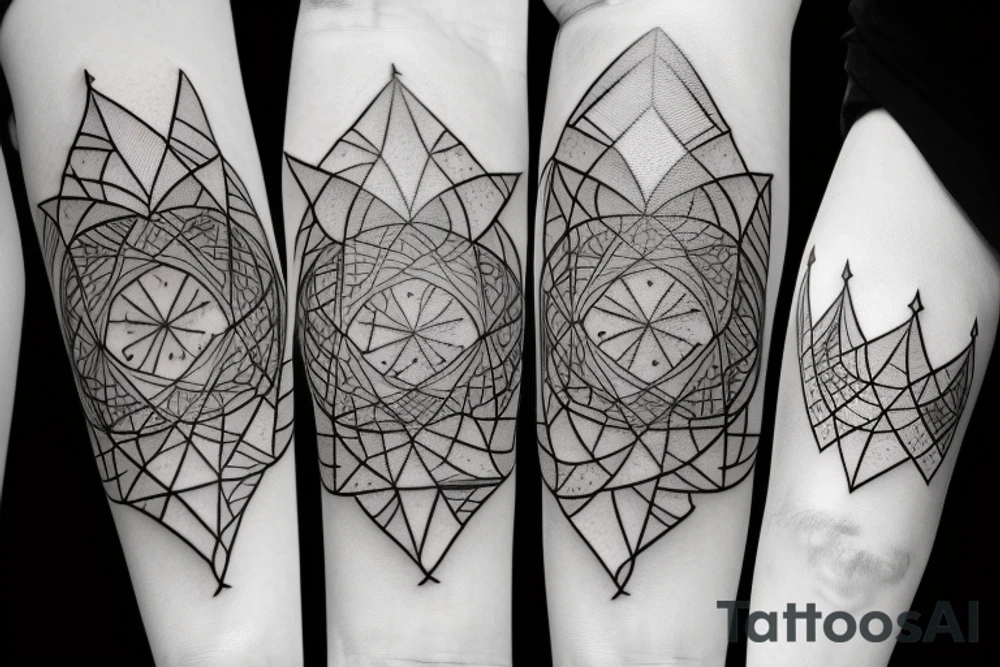 a hourglass mixed with delta symbol tattoo idea