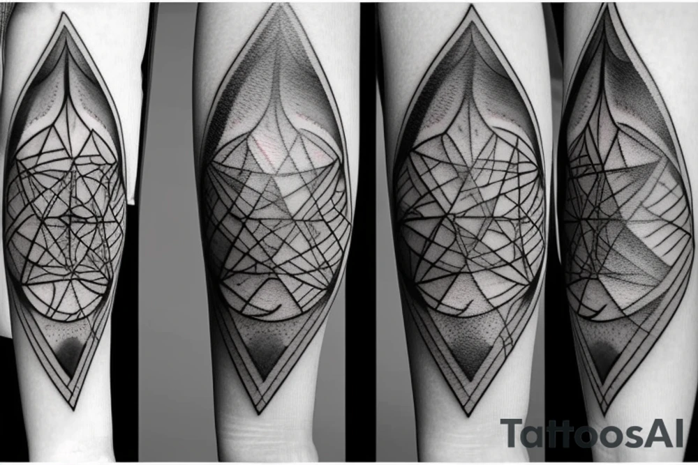 a hourglass mixed with delta symbol tattoo idea