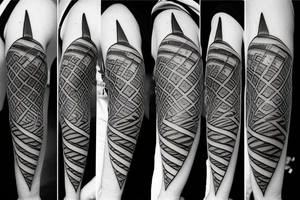 a hourglass mixed with delta symbol tattoo idea