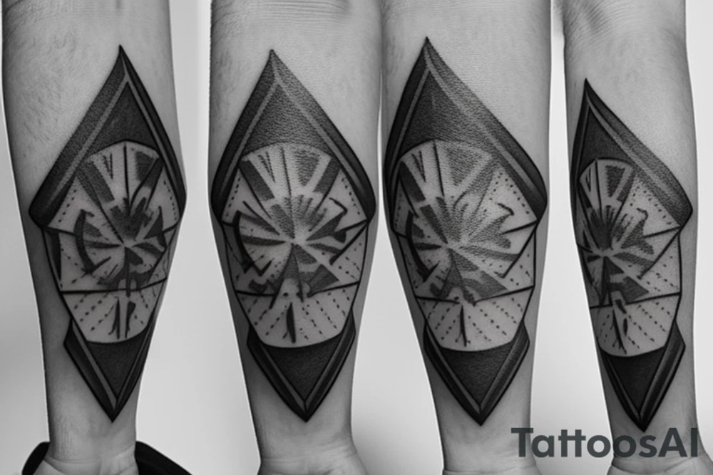 a hourglass mixed with delta symbol tattoo idea