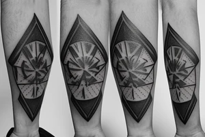 a hourglass mixed with delta symbol tattoo idea