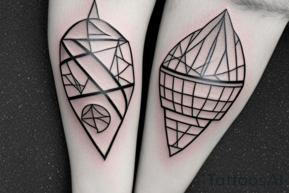 a hourglass mixed with delta symbol tattoo idea