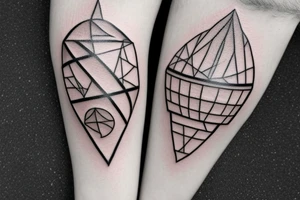 a hourglass mixed with delta symbol tattoo idea