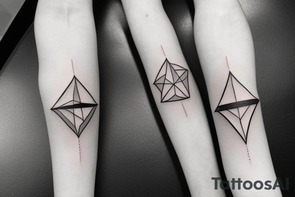 delta symbol mixed with hourglass tattoo idea