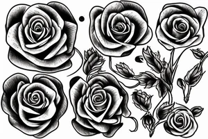 Skull rose and hourglass tattoo idea