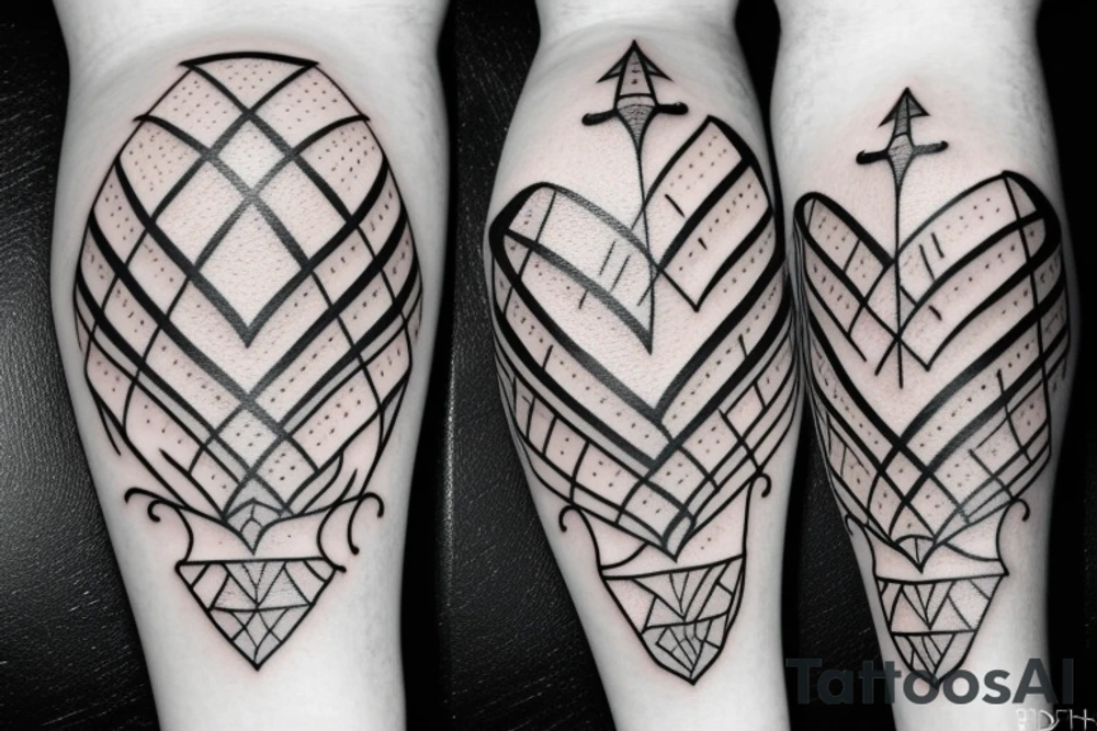 delta symbol mixed with hourglass tattoo idea