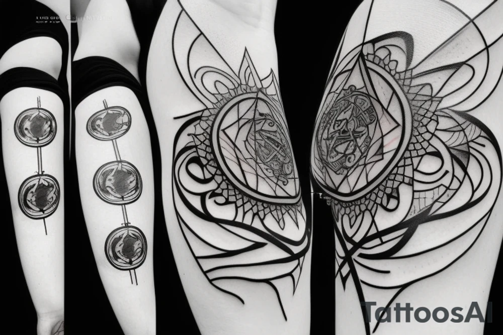 delta symbol mixed with hourglass tattoo idea