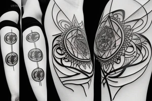 delta symbol mixed with hourglass tattoo idea